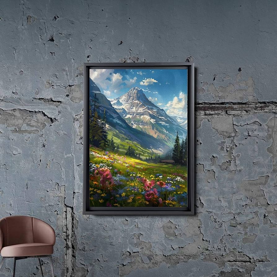 絵画 Mountain Landscape Mountain-Landscape-Painting-
